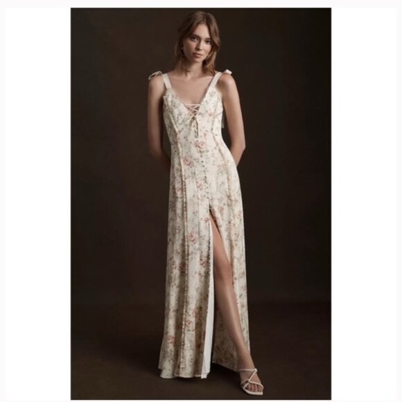 V. Chapman Eden Dress Carmel Valley Rose Floral Maxi Gown Size 18 NWT - Picture 4 of 9